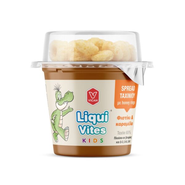 Liqui Vites - Kids Spread Ταχινιού Με Κόκκους Ρυζιού - Φιστίκι & Καραμέλα 44gr - Mamaspharmacy